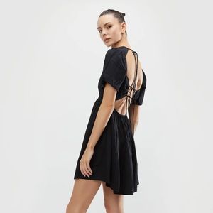 Oak + Fort Puff Sleeve Mini Dress